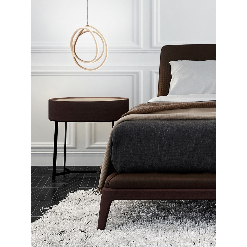 Ondaluce - himmennettävä LED-riippuvalaisin vaijerilla GOLDEN LED/28W/230V, halkaisija 31,5 cm, kultainen