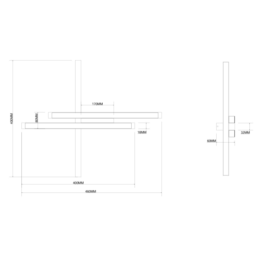 Ondaluce - himmennettävä LED-seinävalaisin MOVIDA LED/20W/230V, kullanvärinen