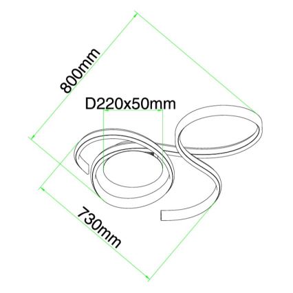 Ondaluce - himmennettävä LED-seinävalaisin TWIST LED/57W/230V valkoinen
