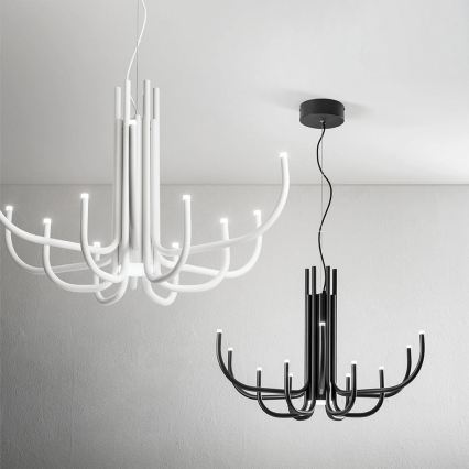 Ondaluce - himmennettävä riippuvalaisin vaijerilla NOUVEAU LED/35W/230V musta