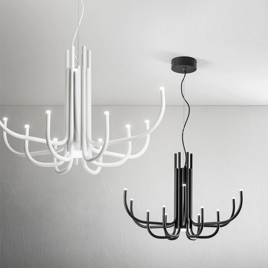 Ondaluce - himmennettävä riippuvalaisin vaijerilla NOUVEAU LED/35W/230V musta