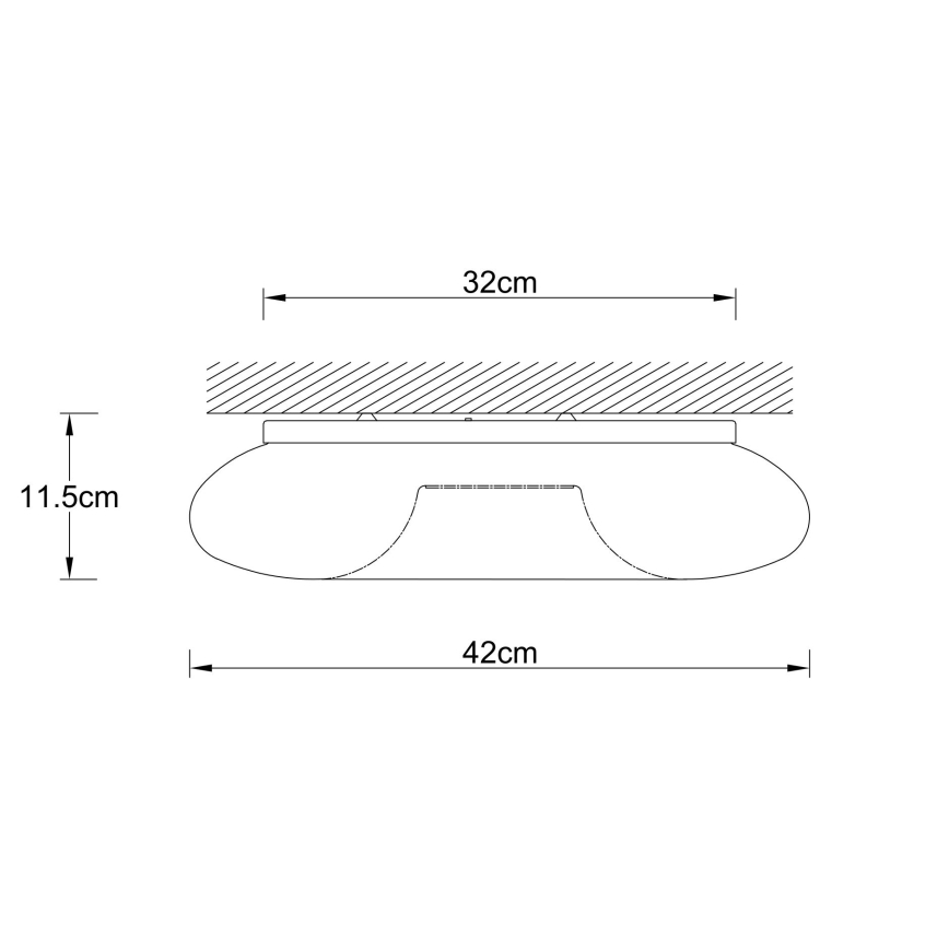Ondaluce - Kattovalaisin DODI 3xE27/15W/230V Ø 42 cm valkoinen