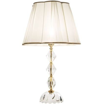 Ondaluce - Kristallinen pöytävalaisin BRIGIDA 1xE27/15W/230V kerma/kirkas