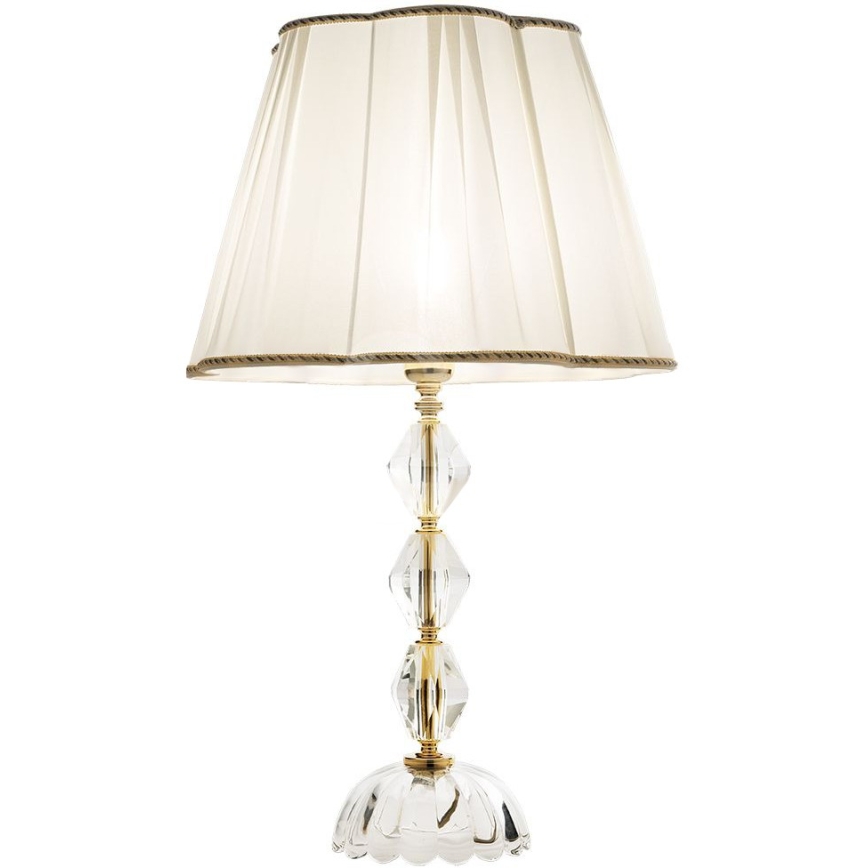 Ondaluce - Kristallinen pöytävalaisin BRIGIDA 1xE27/15W/230V kerma/kirkas