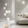 Ondaluce - Lattiavalaisin JEWEL 6xE14/10W/230V 166 cm kultainen/valkoinen