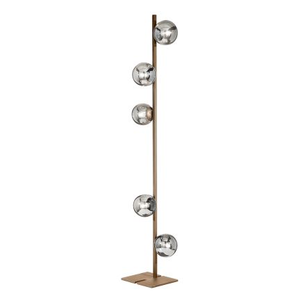Ondaluce - Lattiavalaisin MONILE 5xE14/10W/230V 170 cm kultainen/valkoinen