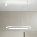 Ondaluce - LED-himennettävä riippuvalaisin vaijerikiinnityksellä SOEL LED/38W/230V 3000/4000K Ø 80 cm valkoinen