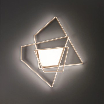 Ondaluce - LED-himmennettävä kattovalaisin GALAXY LED/90W/230V 71x84 cm kultainen