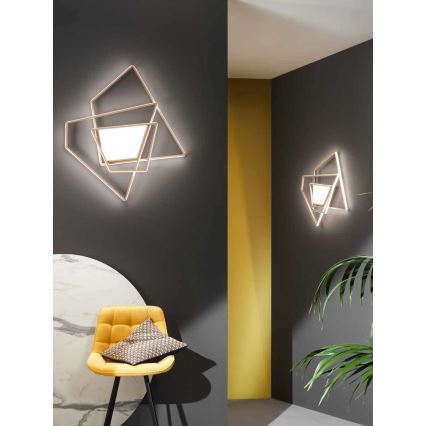 Ondaluce - LED-himmennettävä kattovalaisin GALAXY LED/90W/230V 71x84 cm kultainen