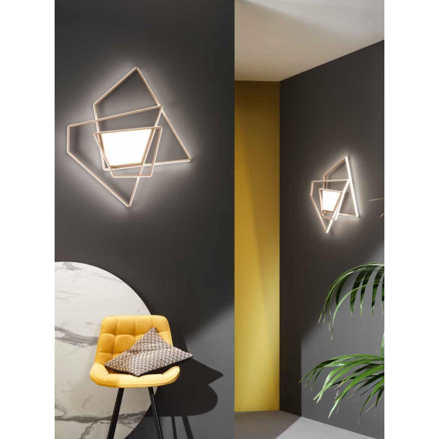 Ondaluce - LED-himmennettävä kattovalaisin GALAXY LED/90W/230V 71x84 cm kultainen