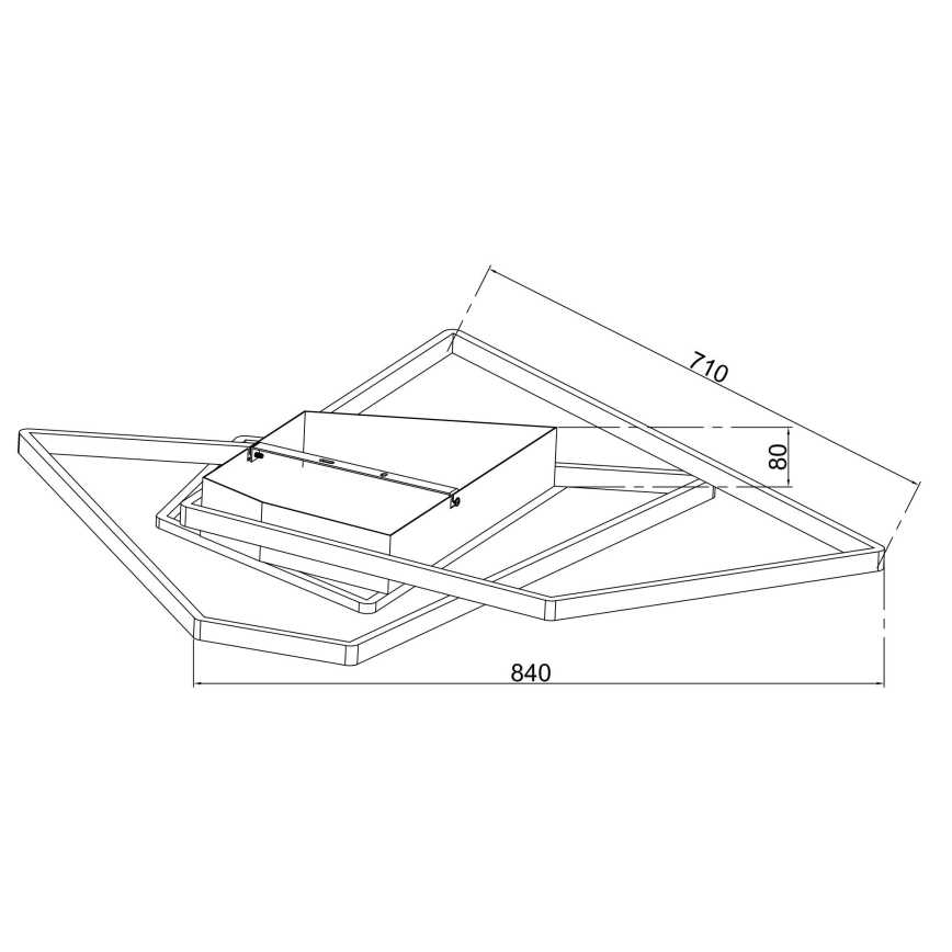 Ondaluce - LED-himmennettävä kattovalaisin GALAXY LED/90W/230V 71x84 cm kultainen