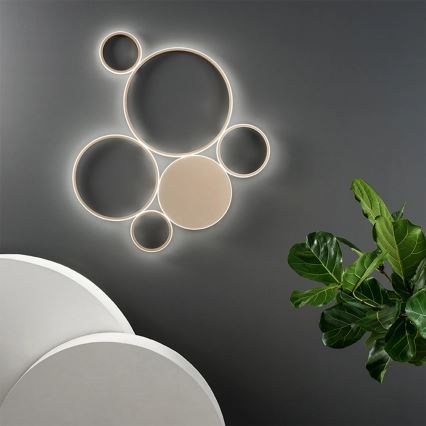 Ondaluce - LED-himmennettävä kattovalaisin POIS LED/68W/230V kultainen