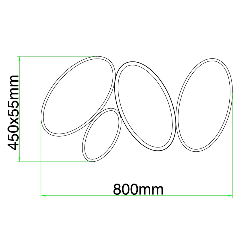 Ondaluce - LED himmennettävä kattovalaisin RICE LED/34W/230V 45x80 cm kullanvärinen