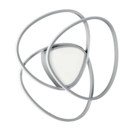 Ondaluce - LED-himmennettävä kattovalaisin ROSE LED/60W/230V 50x54 cm hopeanvärinen