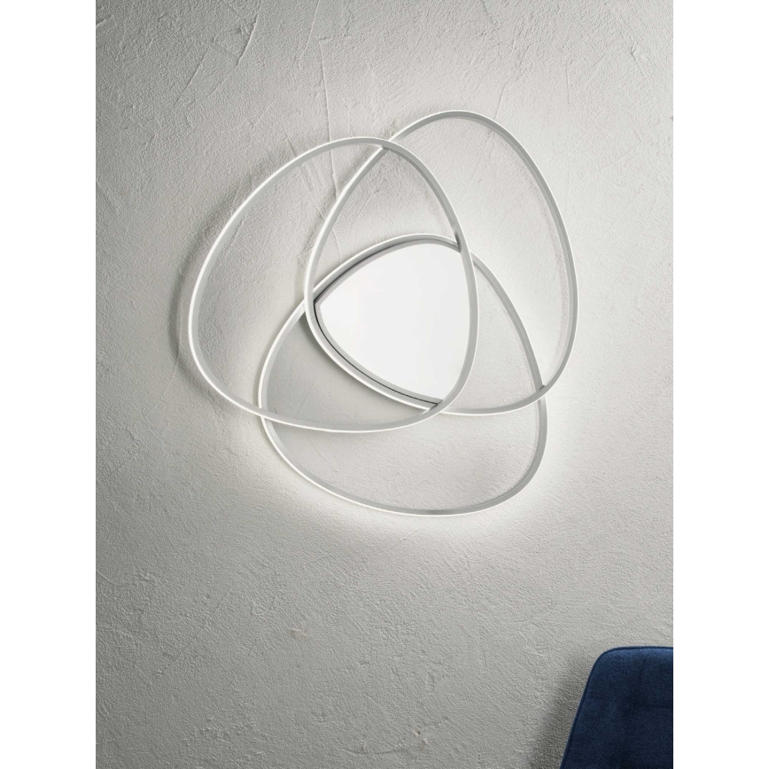 Ondaluce - LED-himmennettävä kattovalaisin ROSE LED/60W/230V 50x54 cm hopeanvärinen