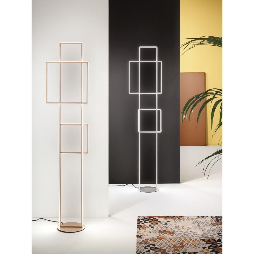Ondaluce - LED himmennettävä lattiavalaisin DOWEL LED/77W/230V 166 cm kultainen