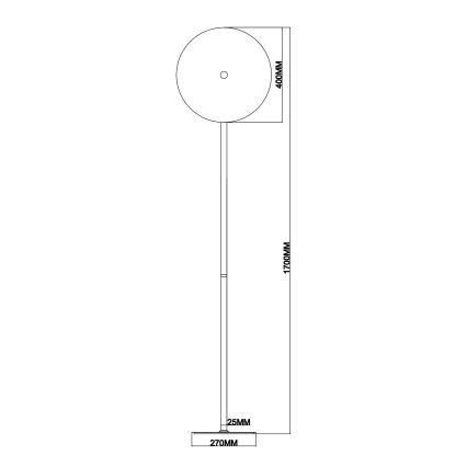 Ondaluce - LED himmennettävä lattiavalaisin JOKEY LED/15W/230V 170 cm kultainen/kirkas