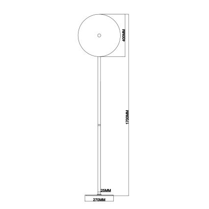 Ondaluce - LED-himennettävä lattiavalaisin JOKEY LED/15W/230V 170 cm kultainen/savunbeige