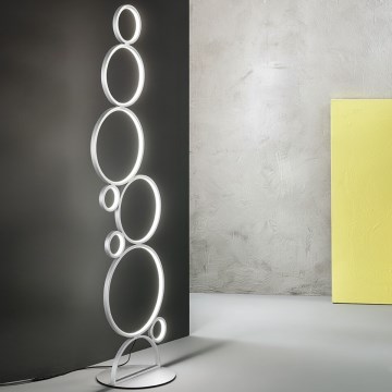 Ondaluce - LED-himmennettävä lattiavalaisin POIS LED/52W/230V 160 cm hopeanvärinen