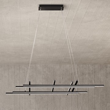 Ondaluce - LED himmennettävä riippuvalaisin vaijerilla MOVIDA LED/114W/230V musta