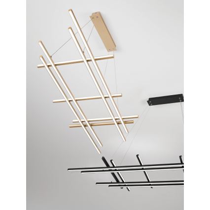 Ondaluce - LED himmennettävä riippuvalaisin vaijerilla MOVIDA LED/114W/230V musta