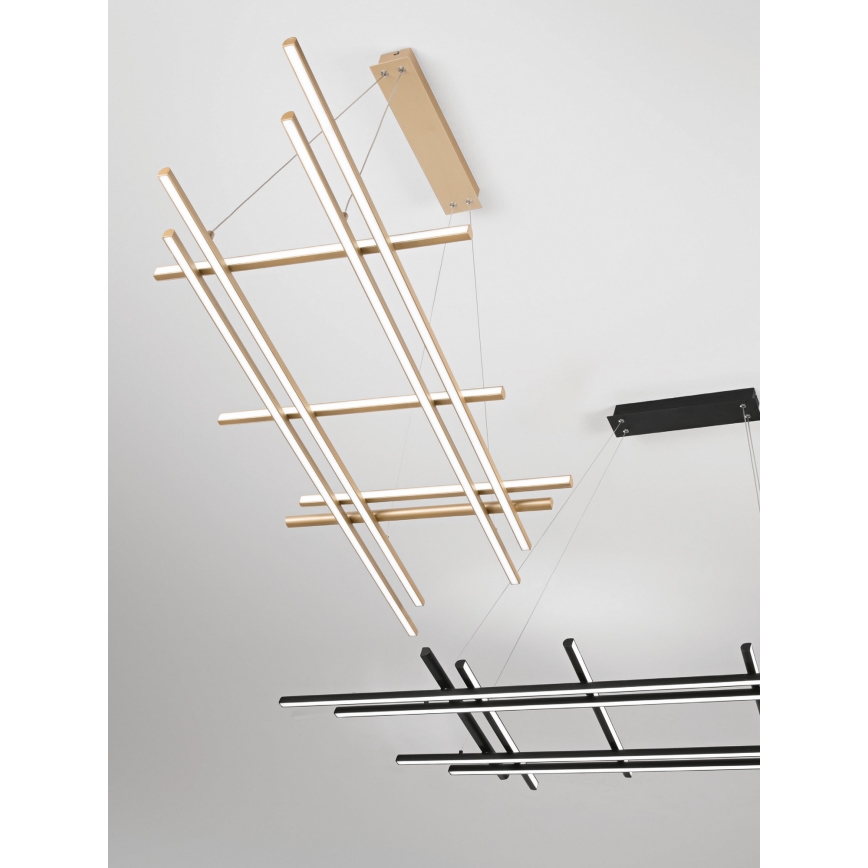 Ondaluce - LED himmennettävä riippuvalaisin vaijerilla MOVIDA LED/114W/230V musta