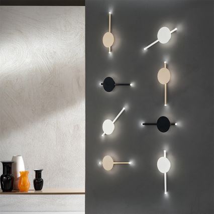 Ondaluce - LED-himmennettävä seinävalaisin JAMES LED/16W/230V kultainen