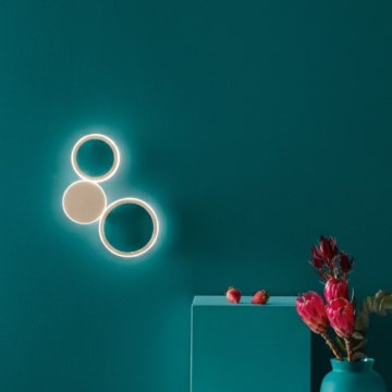 Ondaluce - LED-seinävalaisin POIS LED/20W/230V kultainen