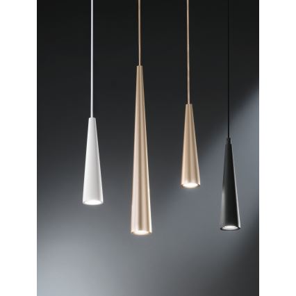 Ondaluce - Riippuvalaisin johdolla NOA 1xGU10/20W/230V Ø 5,5 cm kultainen