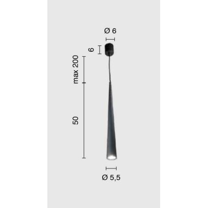 Ondaluce - Riippuvalaisin johdolla NOA 1xGU10/20W/230V Ø 5,5 cm kultainen