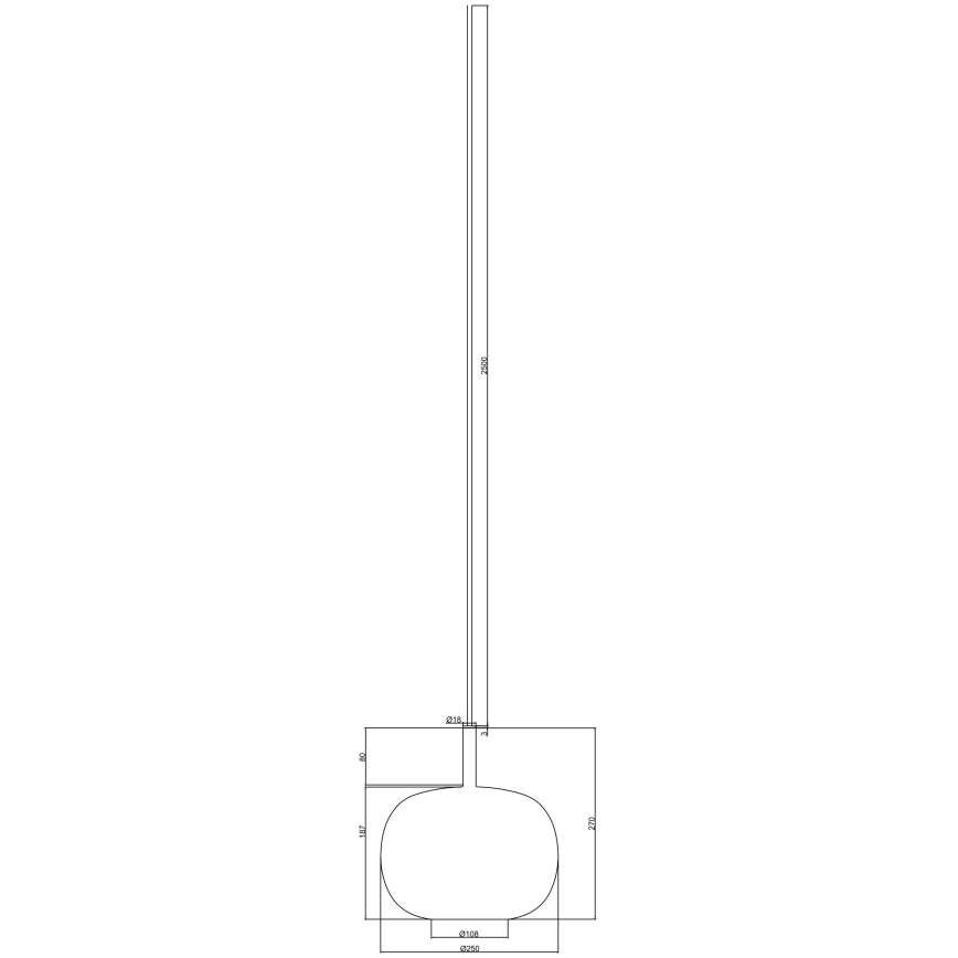 Ondaluce - riippuvalaisin johdolla THELMA 1xE27/15W/230V halkaisija 25 cm kullanvärinen/kirkas