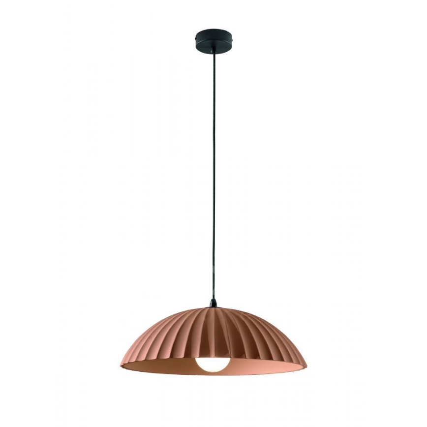 Ondaluce - Riippuvalaisin kaapelilla RUSTIC 1xE27/15W/230V halkaisija 50 cm betoni/ruskea