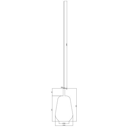 Ondaluce - Riippuvalaisin THELMA 1xE27/15W/230V Ø 19 cm kultainen/savunbeige