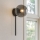 Ondaluce - Seinävalaisin JEWEL 1xE14/10W/230V musta/savunmusta