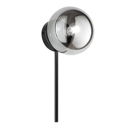 Ondaluce - Seinävalaisin JEWEL 1xE14/10W/230V musta/savunmusta
