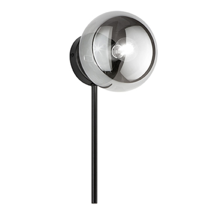 Ondaluce - Seinävalaisin JEWEL 1xE14/10W/230V musta/savunmusta