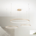 Ondaluce - SOEL himmennettävä LED-riippuvalaisin ripustusvaijerilla LED/28W/230V + LED/38W + LED/47W, halkaisija 100/80/60 cm, kultainen