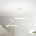 Ondaluce - SOEL himmennettävä LED-riippuvalaisin vaijerilla LED/28W/230V + LED/38W + LED/47W 3000/4000K Ø 100/80/60 cm valkoinen
