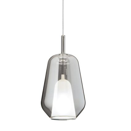 Ondaluce - THELMA-riippuvalaisin johdolla, 1x E27/15W/230V, halkaisija 19 cm, musta/savunharmaa