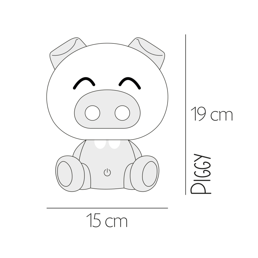 ONLI - LED-himmennettävä lasten yöpöytälamppu PUPPIES LED/3W/230V 19 cm possulamppu/sininen