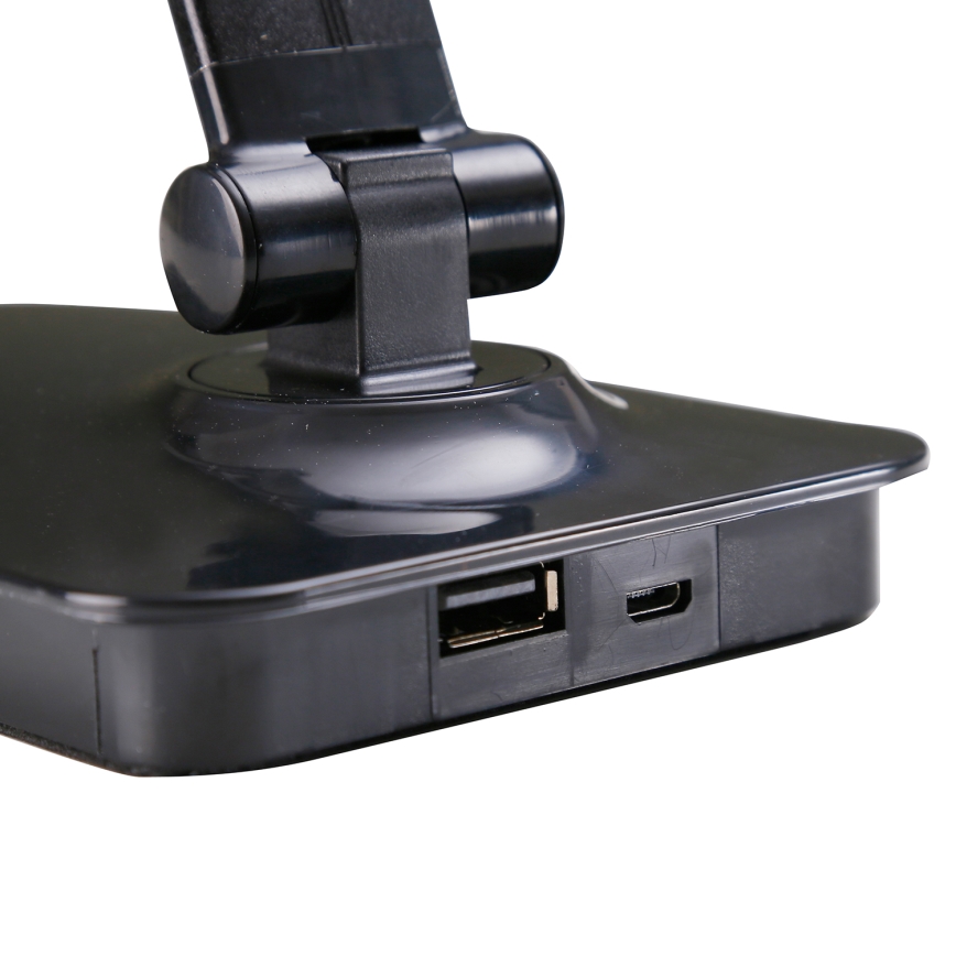 ONLI - Himmennettävä LED-pöytävalaisin USB-portilla DESKI LED/7W/230V 4000K musta