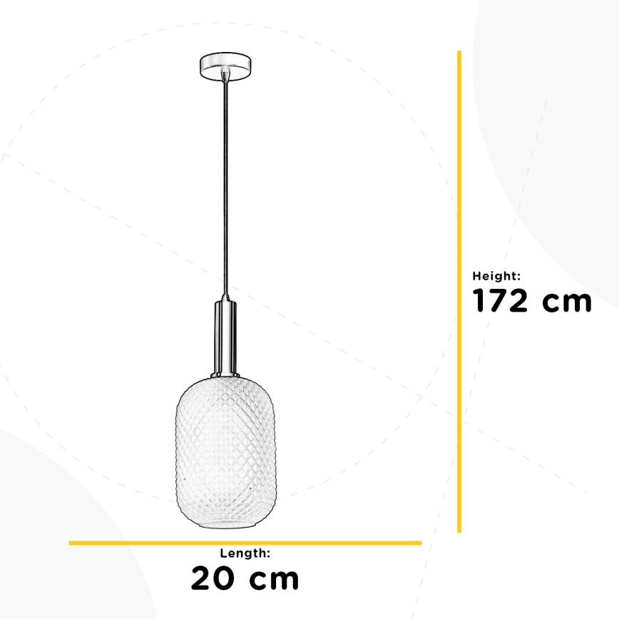 ONLI - Kaapeliriippuvalaisin PIGNA 1xE27/15W/230V