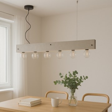 ONLI - Kattokruunu johdossa ARGO 6xE27/22W/230V harmaa