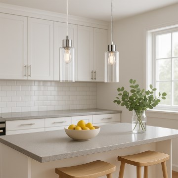 ONLI - Kattokruunu johdossa DODO 1xE27/22W/230V kiiltävä kromi