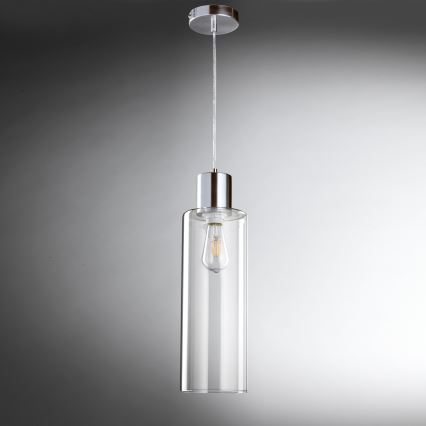 ONLI - Kattokruunu johdossa DODO 1xE27/22W/230V kiiltävä kromi