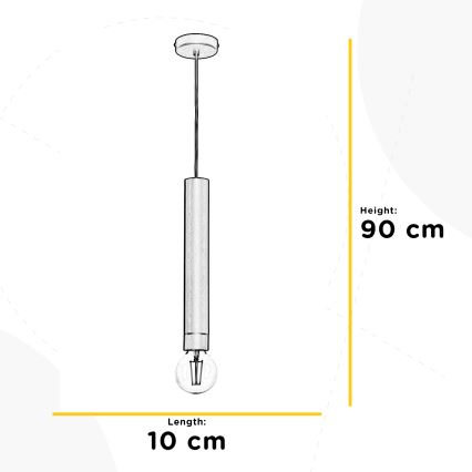 ONLI - Kattokruunu johdossa DORA 1xE27/15W/230V musta