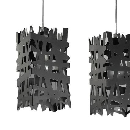 ONLI - Kattokruunu johdossa FORESTA 3xE27/15W/230V musta