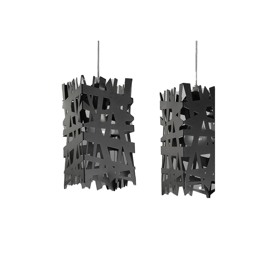 ONLI - Kattokruunu johdossa FORESTA 3xE27/15W/230V musta