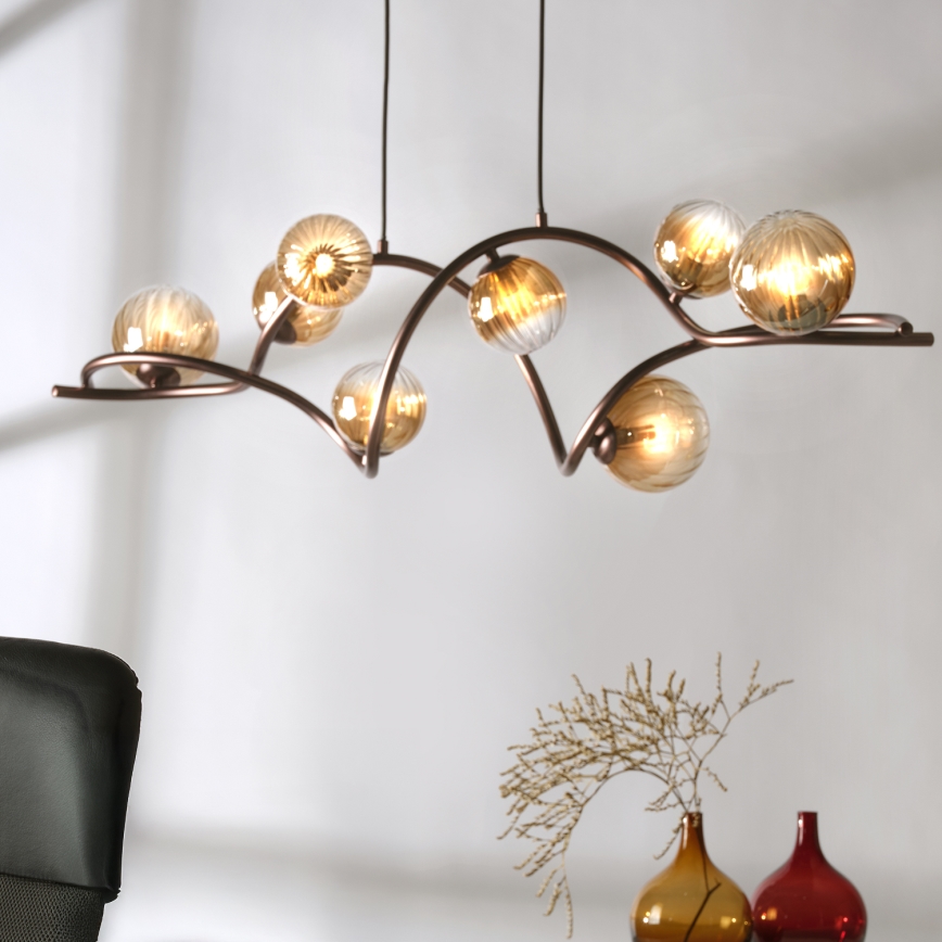 ONLI - Kattokruunu johdossa FRIDA 8xG9/10W/230V kupari