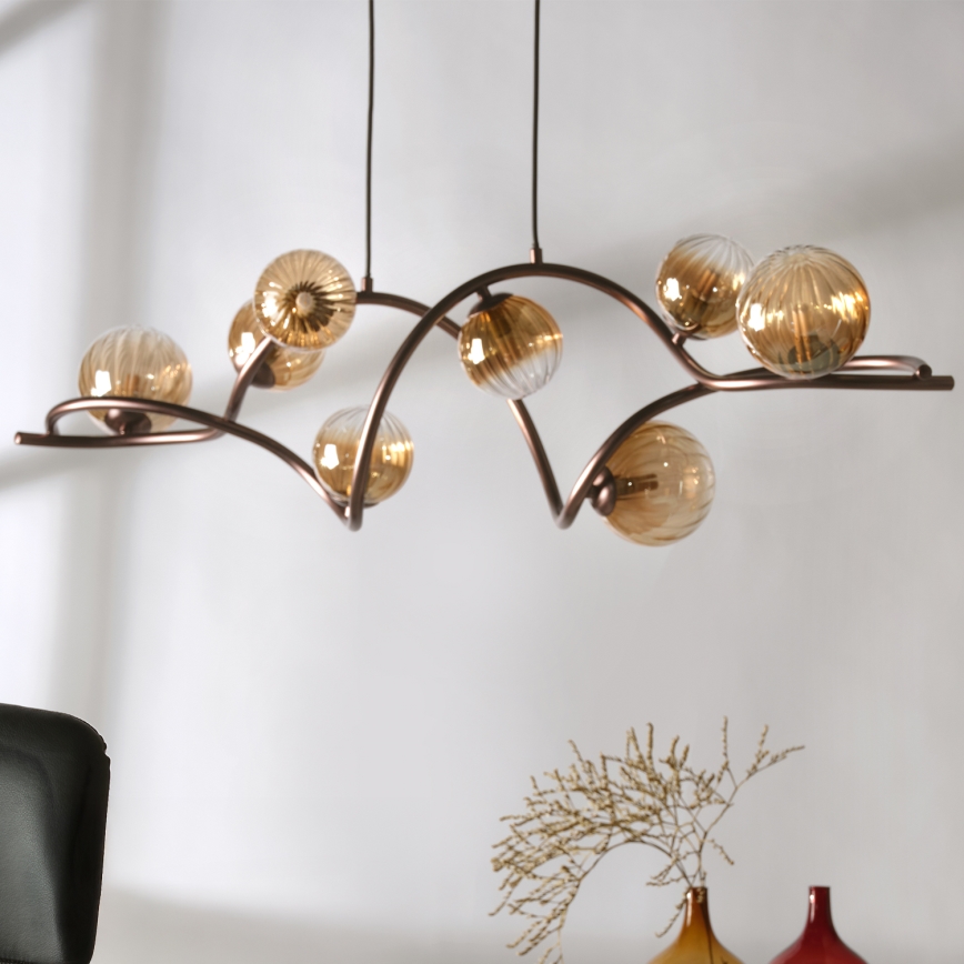 ONLI - Kattokruunu johdossa FRIDA 8xG9/10W/230V kupari